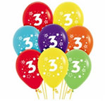 Globos de colores números 6u (personaliza el nro)